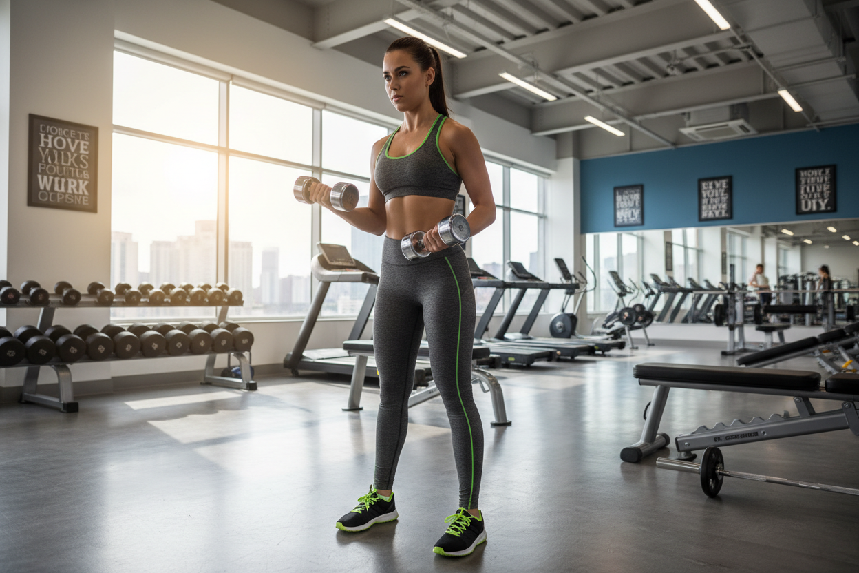 picture of a girl working out